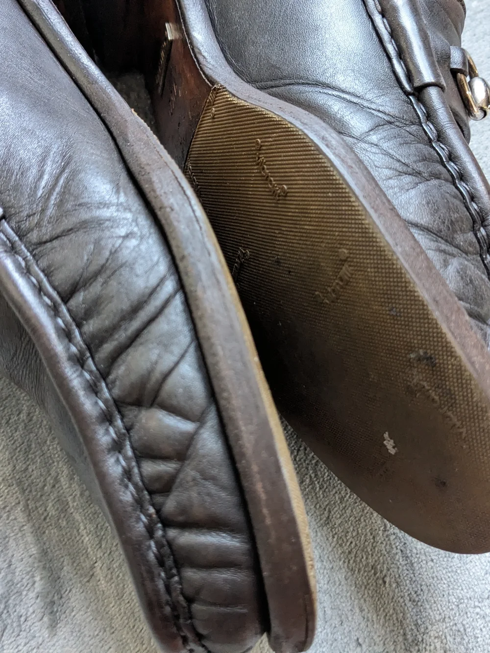 Gucci Horsebit Loafers Brown Men 9.5 D Leather Slip Ons